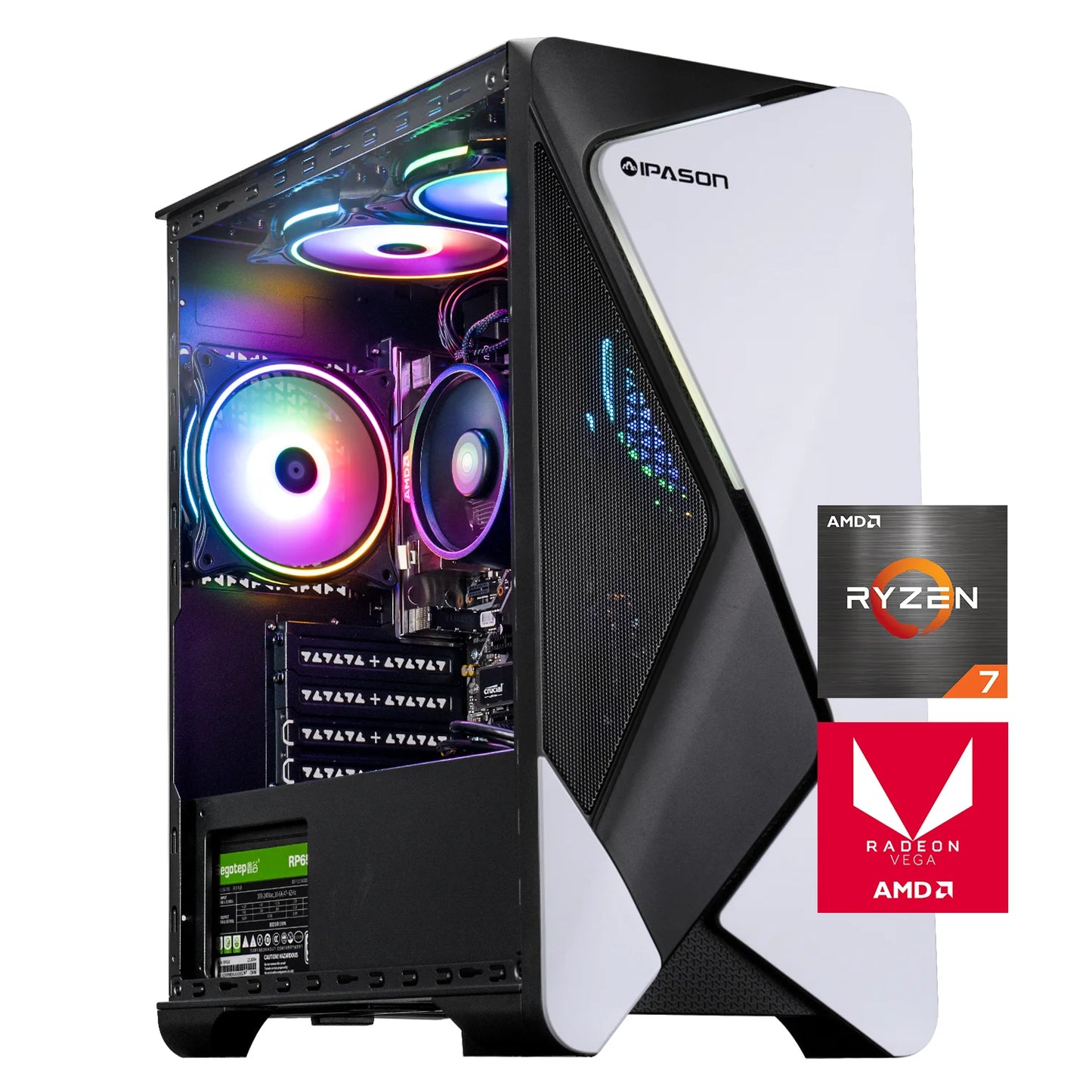 Gaming Desktop,Amd Ryzen 7 5700G 8 Core(Up to 4.5Ghz),16Gb RAM,1TB Ssd,Windows 11 Home - Wifi - Gaming PC