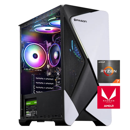 Gaming Desktop,Amd Ryzen 7 5700G 8 Core(Up to 4.5Ghz),16Gb RAM,1TB Ssd,Windows 11 Home - Wifi - Gaming PC
